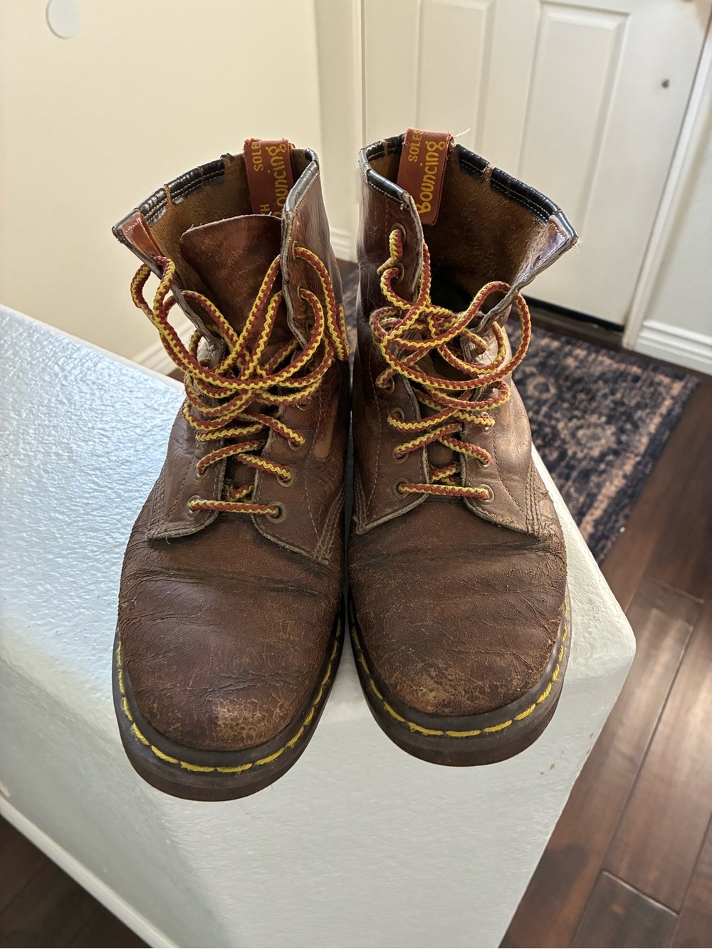 Men's Brown Doc Marten’s Leather Work Boots